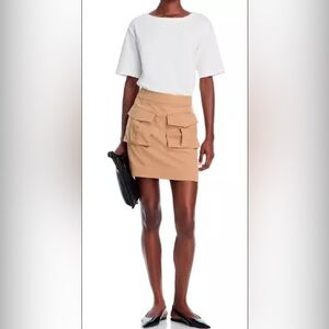 Veronica Beard Elowyn Mixed Media Dress Khaki / White NWT